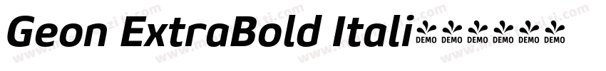 Geon ExtraBold Itali字体转换